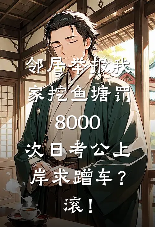 邻居举报我家挖鱼塘罚8000，次日考公上岸求蹭车？滚！