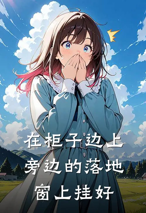 在柜子边上旁边的落地窗上挂好